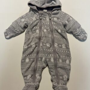 h&m lined hooded jumpsuit (2-4 mos)