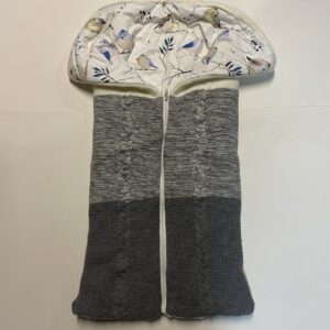 knitted baby sleeping bag  (0-6 mos)
