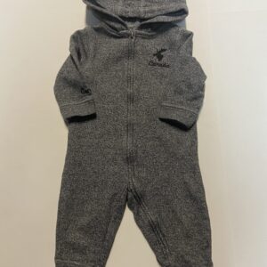 canadiana unisex hooded romper (6-12 mos)