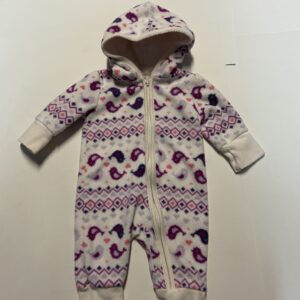 Joe fresh hooded fleece romper (0-3 mos)
