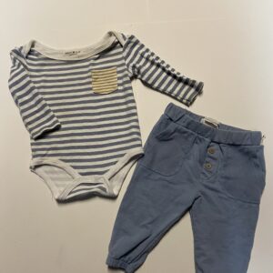 rabbit & Bear organic cotton  2 piece set (6/9 mos)
