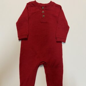 old navy thermal-knit henley unisex bodysuit (6-12 mos)
