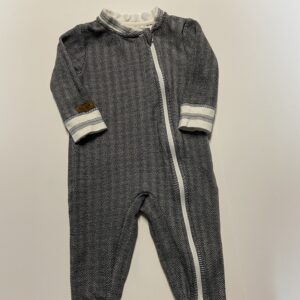 juddlies unisex organic cotton 2 way zipper coverall (3-6 mos)