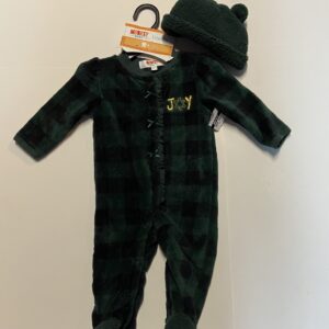 monkey bars brand new 2 piece plaid set (6-9 mos)