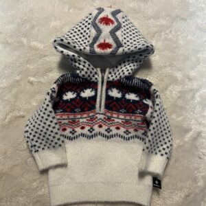 canadiana unisex knit hooded sweater  (0-3 mos)