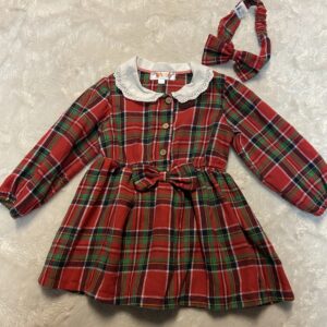 monkey bars plaid 2 piece dress