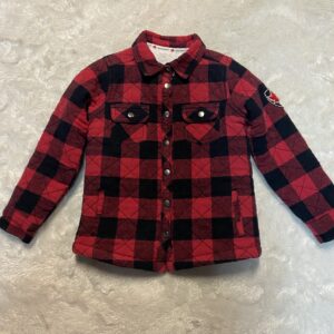 canadiana Sherpa lined plaid shacket
