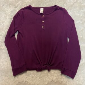 Oshkosh cropped tie-front top (size 8)