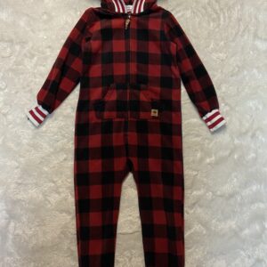 canadiana unisex plaid hooded onesie / sleeper