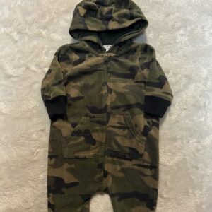 George Camo hooded Jumpsuit (0-3 Mos)